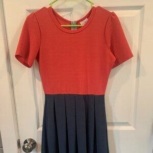 LuLaRoe Pink and Blue Amelia Dress
